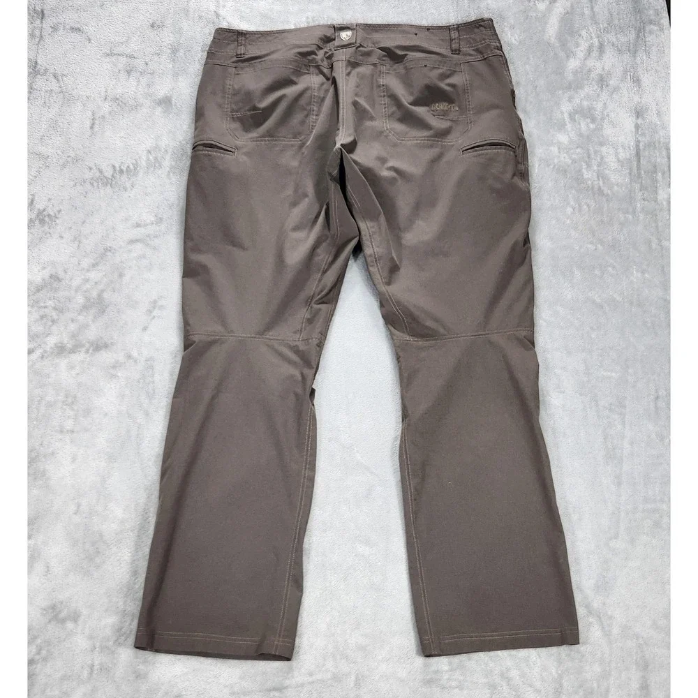 Kuhl Silencr Pants Mens 40x32 Brown Canvas Regular Fit Workwear Hiking Outdoor